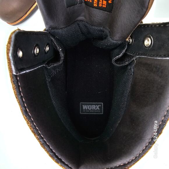 WORX By Red Wing Brown Ankle Boot Steel Toe ASTM Safety Work Bootie Women's 9.5W - Picture 7 of 9